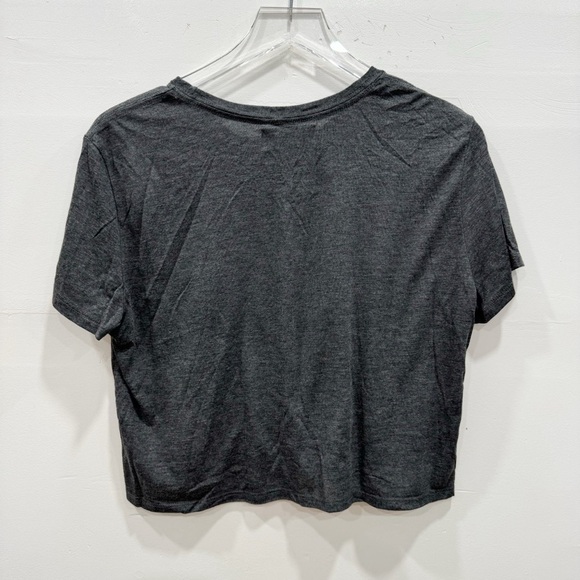 Barry’s Castro Bootcamp Cropped Short Sleeve Top Baby Tee Grey Large - Picture 2 of 3